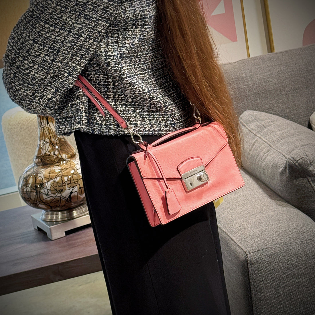 Prada Mini Saffiano Lux Sound Bag TWS