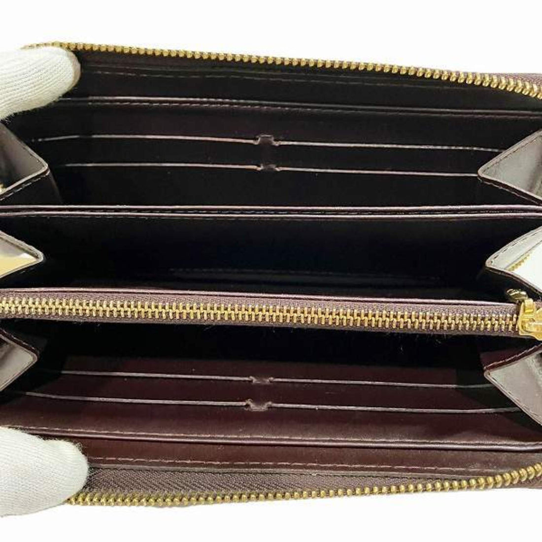 Louis Vuitton Monogram Vernis Amarante  Leather Long Wallet (Bi-Fold)