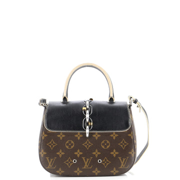 Chain It Handbag Monogram Canvas with Leather PM