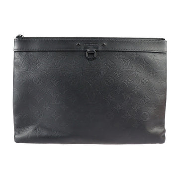 Louis Vuitton  Monogram Shadow Clutch Bag Handbag Pochette