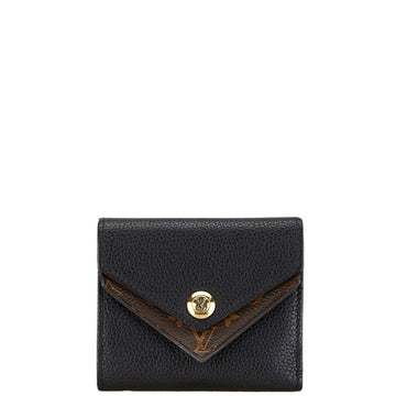 Louis Vuitton  Noir Leather Pvc Wallet (Tri-Fold)