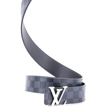 LV Initiales Reversible Belt Damier Cobalt and Leather Wide 110