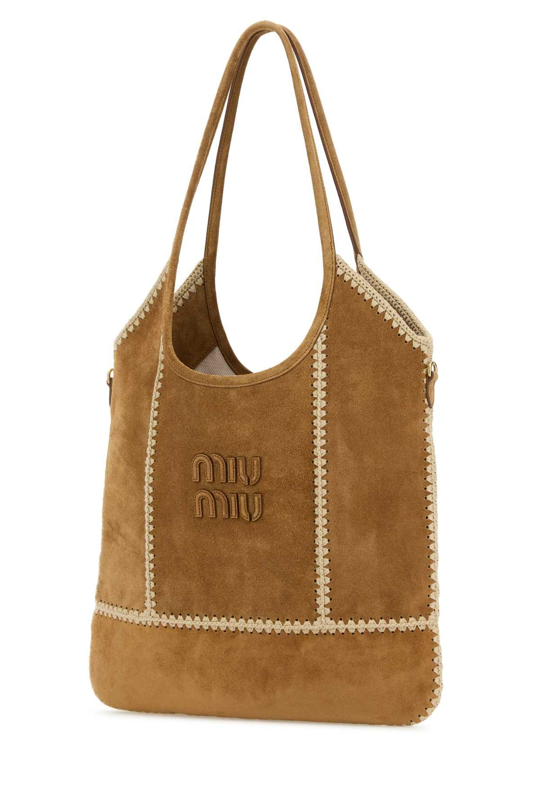 MIU MIU Suede Leather Shopping Handbag - Fall/Winter 2025