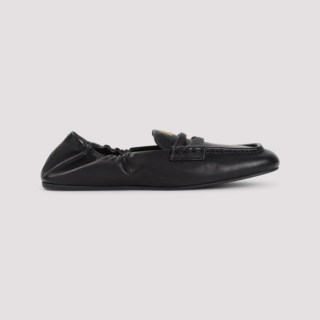 MIU MIU Luxe Leather Moccasin Loafers for Women