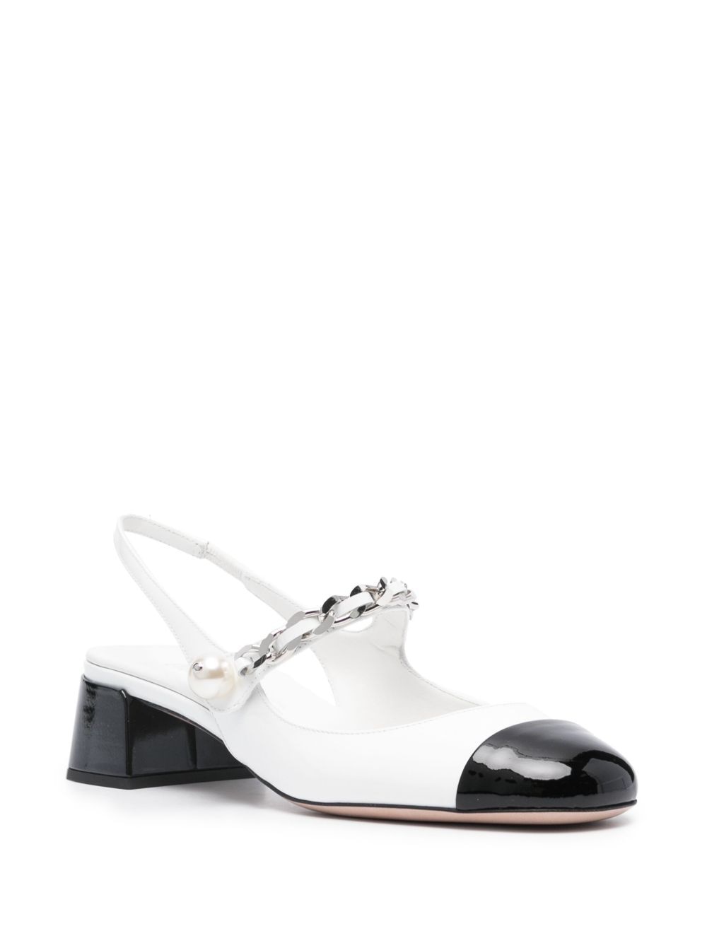 MIU MIU Leather Mini Pumps with 4cm Heel Height