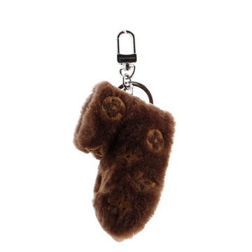 Footprint Bag Charm & Key Holder Monogram Rubber and Shearling