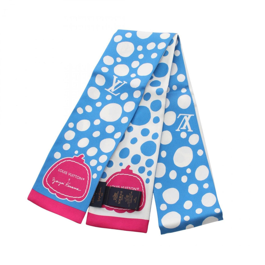 Louis Vuitton blue pink  Silk Scarf