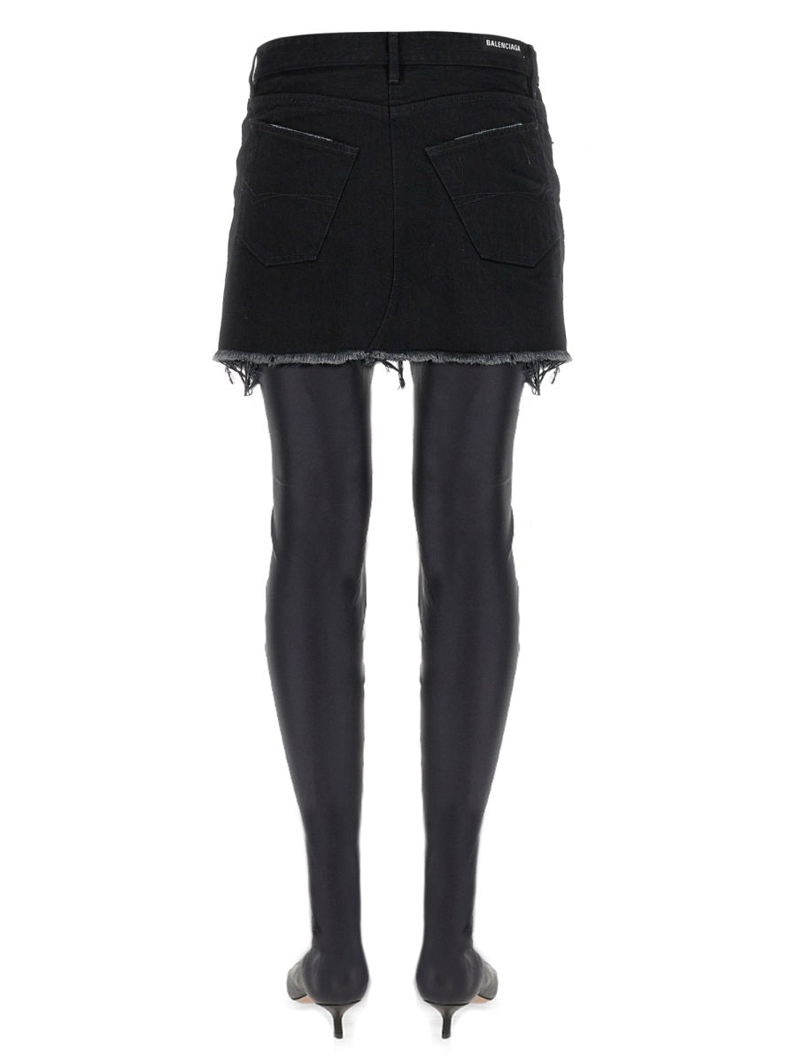 Balenciaga Women Mini Cut-Up Skirt