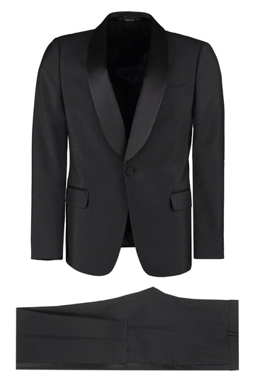 GUCCI Two-Piece Wool and Mohair Suit with Padded Shoulders