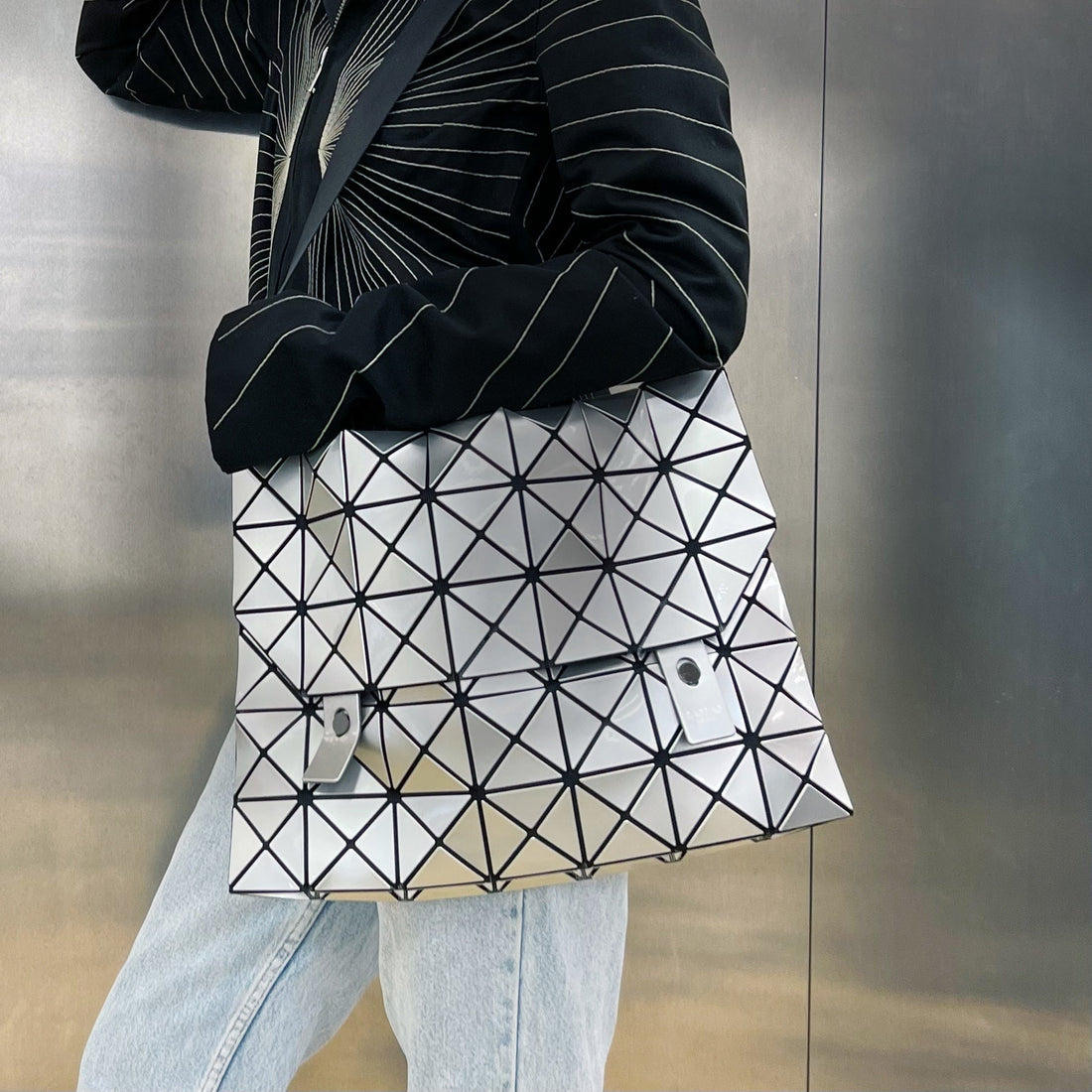 BAOBAO Issey Miyake metallic shoulder bag