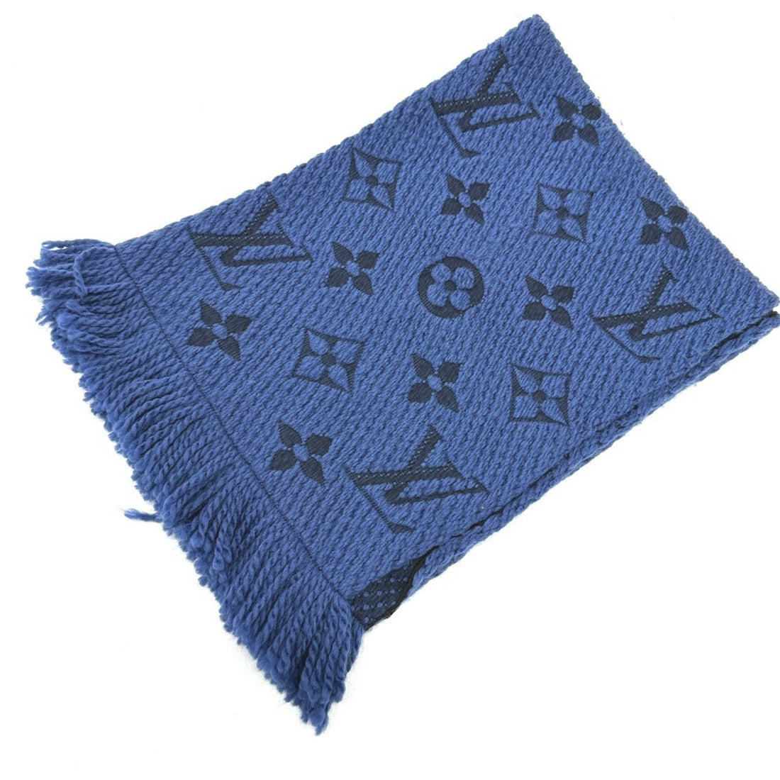 Louis Vuitton blue Monogram Wool Silk Shawl