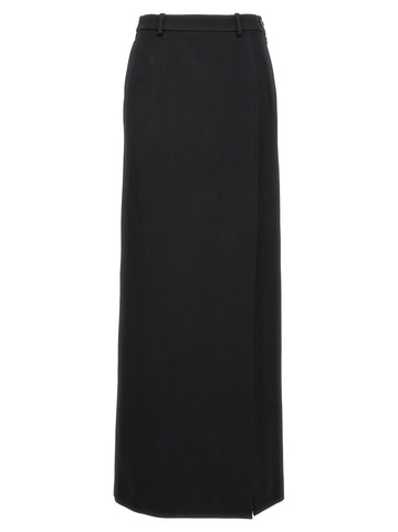 Balenciaga Women Long Wool Skirt