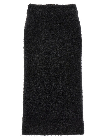 Balenciaga Women Tweed Midi Skirt