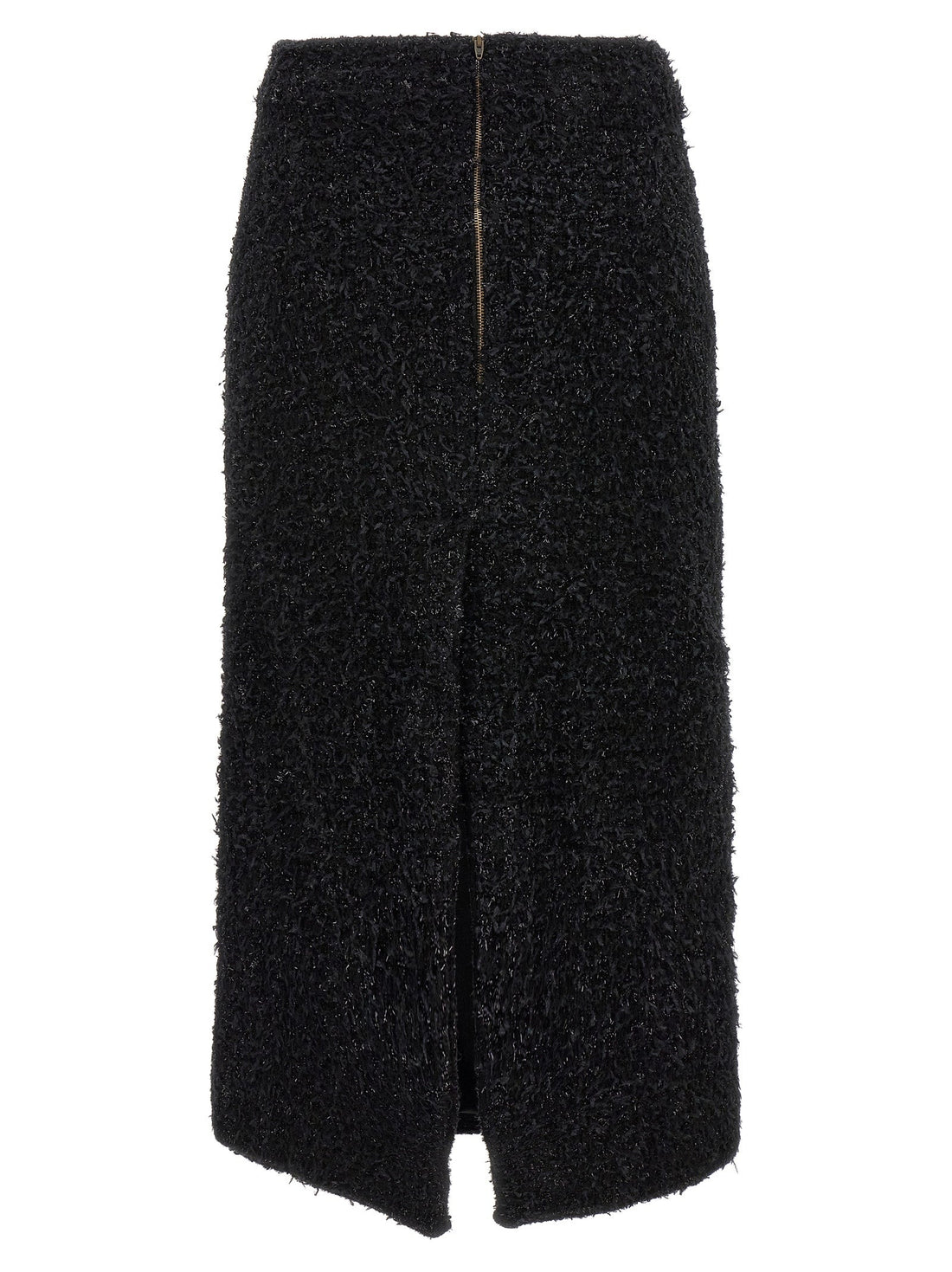 Balenciaga Women Tweed Midi Skirt