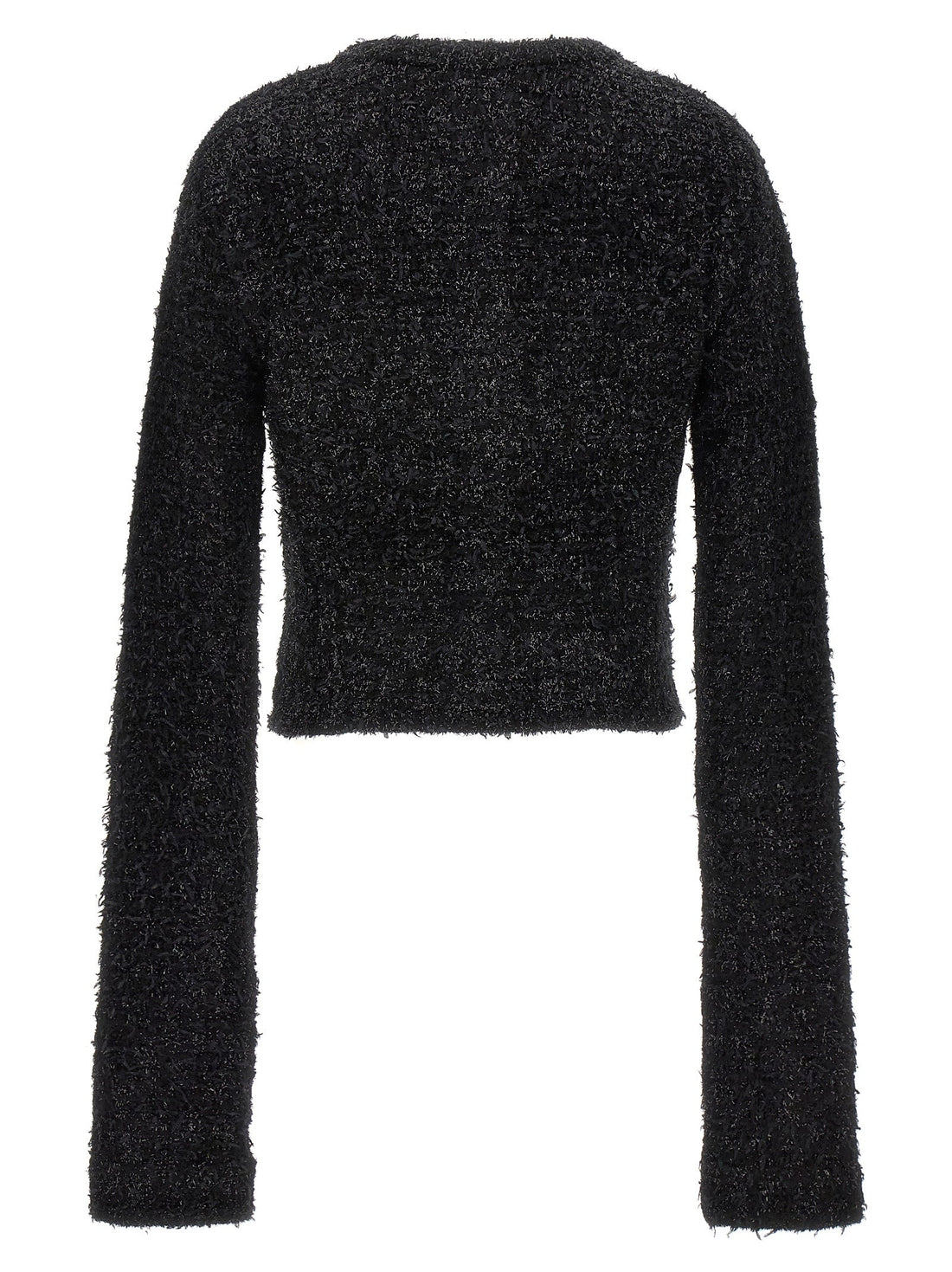 Balenciaga Women Cropped Tweed Cardigan