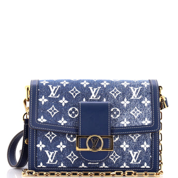 Dauphine Shoulder Bag Monogram Jacquard Denim MM