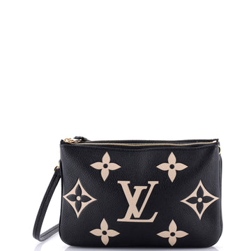 Double Zip Pochette Bicolor Monogram Empreinte Giant