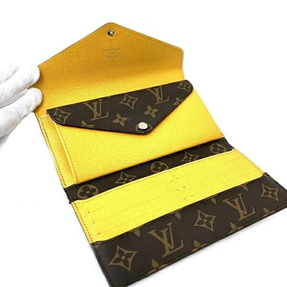 Louis Vuitton Monogram  yellow Monogram Long Wallet (Bi-Fold)