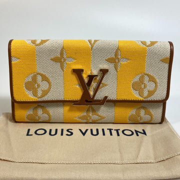 Louis Vuitton Monogram Jaune yellow Canvas Leather Long Wallet (Bi-Fold)
