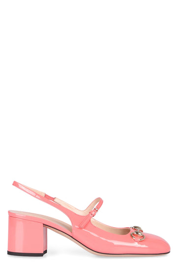 GUCCI Luxury Patent Leather Slingback Pumps