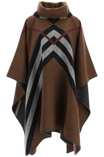 BURBERRY Chevron Check Poncho - Uni Size