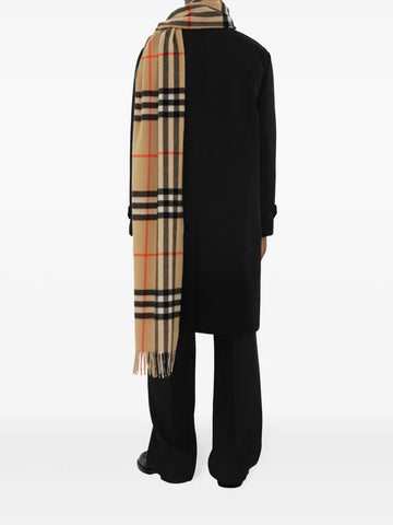 BURBERRY Cashmere Scarf with Fringed Edges - 200x52 cm
