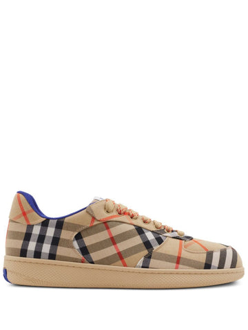 BURBERRY Cotton-Blend Check Mini Sneakers for Men