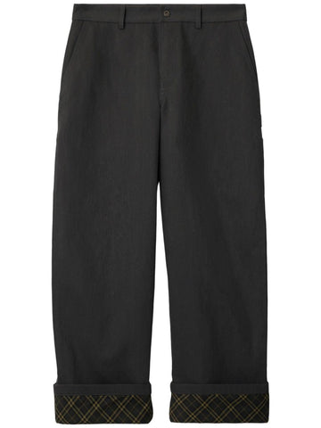 BURBERRY Men's Check Lapel Cargo Trousers