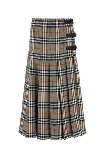BURBERRY Embroidered Wool Skirt