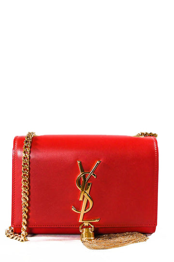 Saint Laurent Red Leather Kate CroESbody w/ TaESel