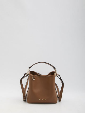 GUCCI Mini GG Emblem Bucket Handbag