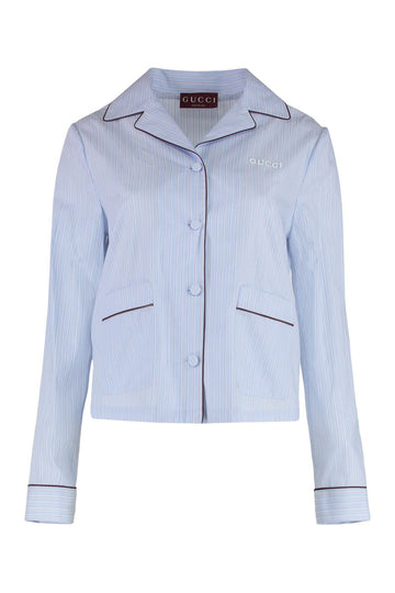 GUCCI Striped Cotton Shirt for Women