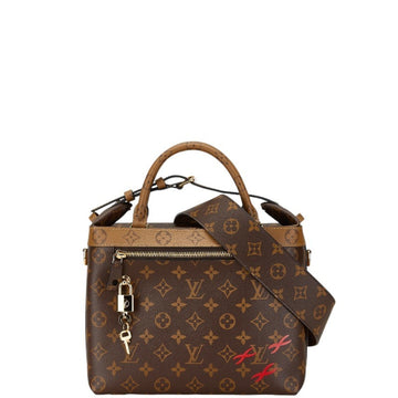 Louis Vuitton Monogram Reverse  Pvc Leather Handbag