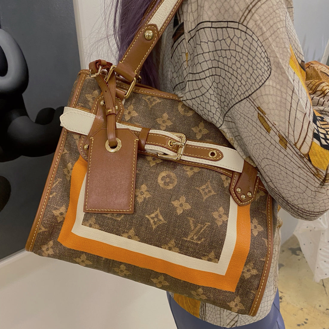 Louis Vuitton Tisse Sac Handbag Limited Edition Monogram Rayures PM TWS