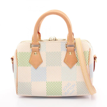 Louis Vuitton  blue  Coated Canvas Damier Canvas Pvc Leather Handbag