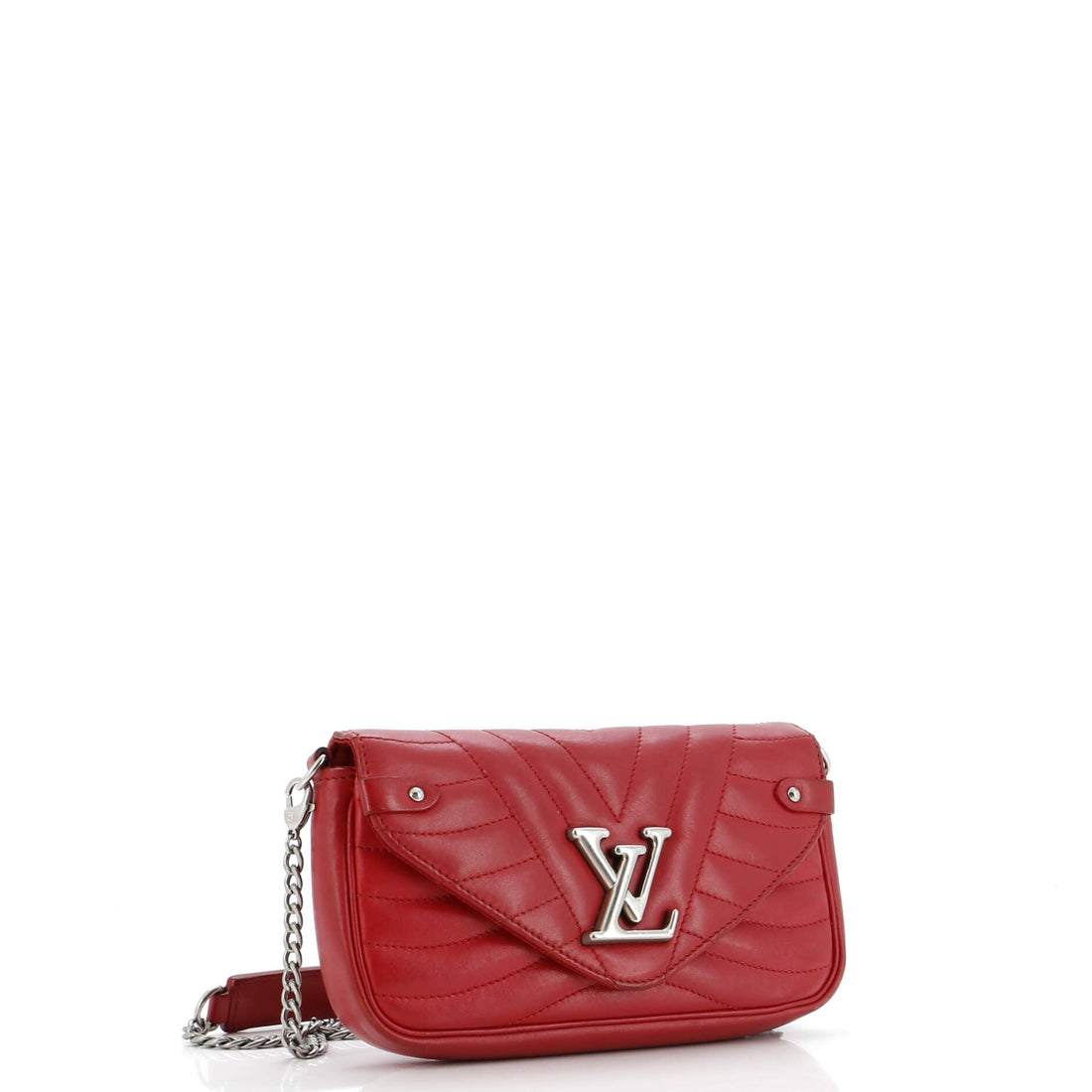 New Wave Chain Pochette Quilted Leather