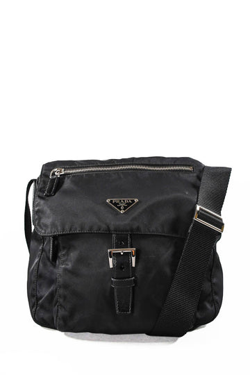 Prada Black Nylon Small TeESuto MeESenger Bag