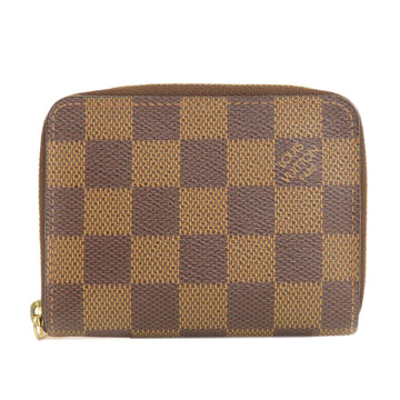 Louis Vuitton Damier Canvas Ebene Damier Canvas Coin Purse/Coin Case