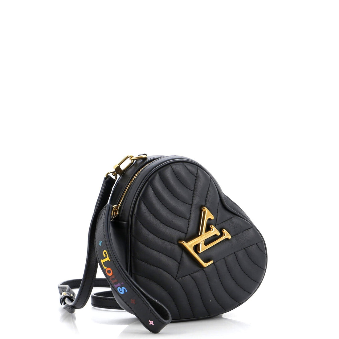 New Wave Heart Crossbody Bag Quilted Leather