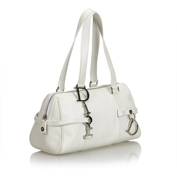 Logo Charms Calf Leather Boston Bag