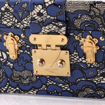 Petite Malle Handbag Lace Print Leather Small