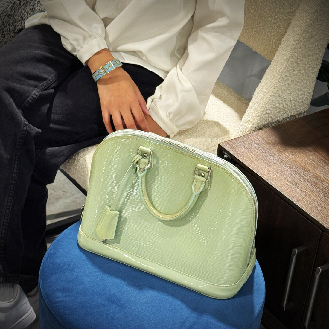 Louis Vuitton Green Epi Electric Alma PM TWS