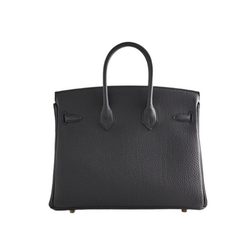 HERMES- BIRKIN 25 BLACK TOGO GOLD HARDWARE