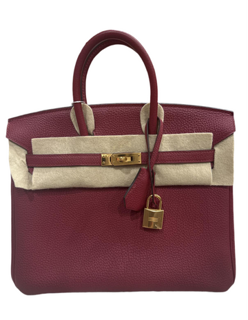 BIRKIN 25 ROUGE GRENAT TOGO GOLD HARDWARE