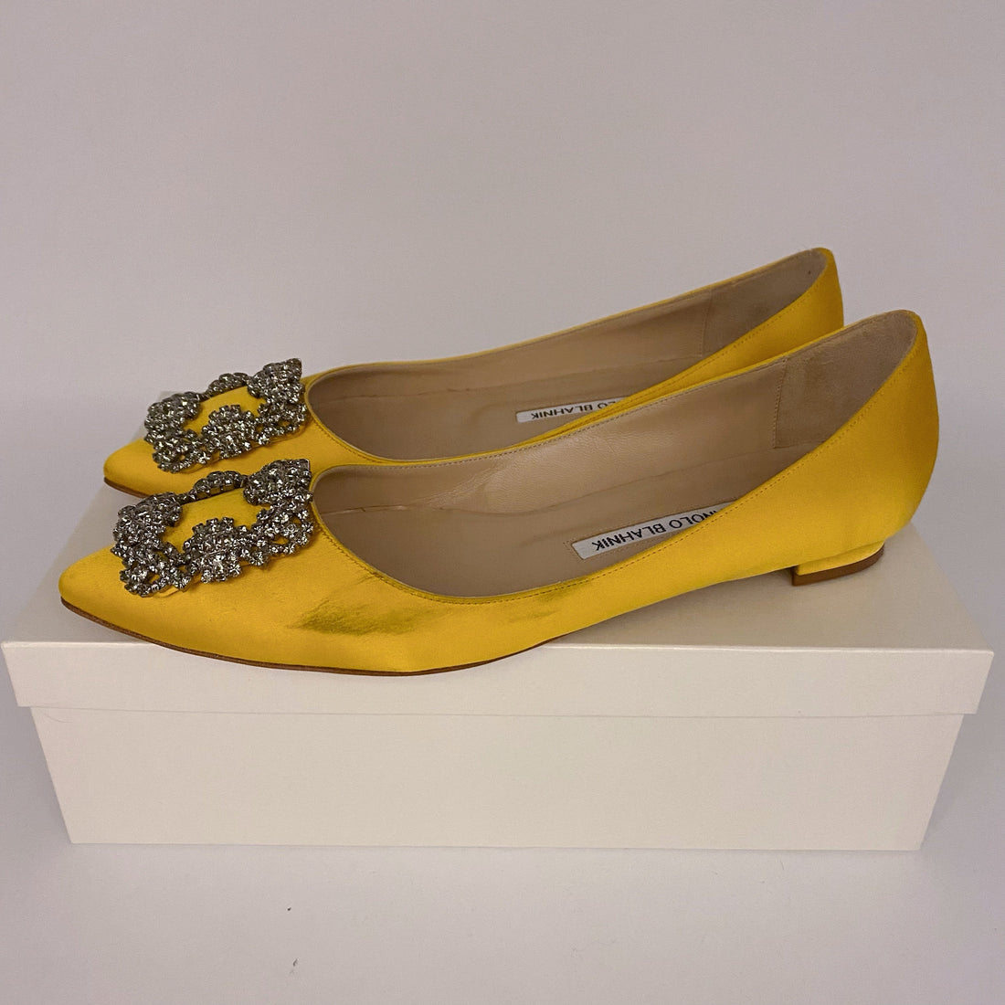 Manolo Blahnik yellow flats