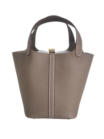 HERMES- TAURILLON CLEMENCE PICOTIN LOCK 18 ETOUPE GHW
