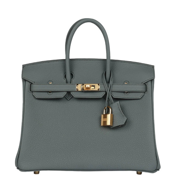 HERMES- BIRKIN 25 VERT AMANDE TOGO GOLD HARDWARE