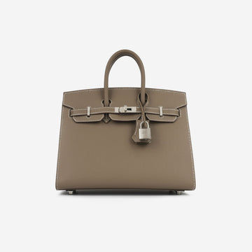 Hermès Birkin 25 Sellier - Etoupe Epsom | Palladium Hardware