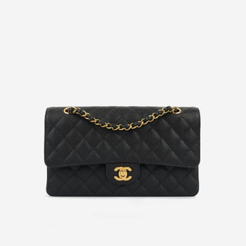 Chanel - Medium ClaESic Flap - Black Quilted Caviar GHW -