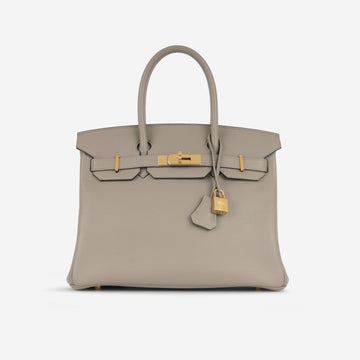 Hermès - Birkin 30 - Gris Asphalt Taurillion Novillo GHW - 2019 -